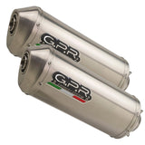 GPR Exhaust System Yamaha Bt Bulldog 1100 2002/07 Pair Homologated slip-on exhaust Satinox