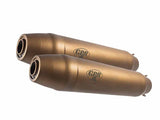 GPR Exhaust System Yamaha Xv 1100 Virago 1986/1999 Double universal Homologated silencer without link pipes Deeptone Bronze Cafè Racer