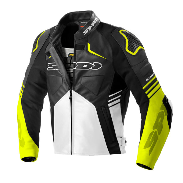 Spidi IT Bolide CE Leather Jkt Blk Fluo Yell