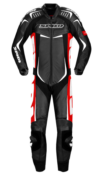Spidi IT Track Wind Pro CE Leather Suit-Black/Red