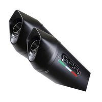 GPR Exhaust System Yamaha Bt Bulldog 1100 2002/07 Pair Homologated slip-on exhaust Furore Nero