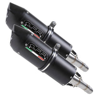 GPR Exhaust System Husqvarna Te 630 E - Sms - Smr2010/14 Pair Homologated slip-on exhaust Furore Nero