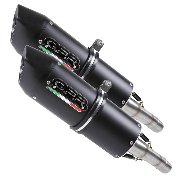 GPR Exhaust System Triumph Street Triple 675 2007/12 Pair Homologated slip-on exhaust catalized Furore Nero