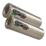 GPR Exhaust System Ducati Monster 796 2010/14 Pair of Homologated slip-on exhaust catalized M3 Inox 
