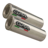 GPR Exhaust System Yamaha Fz6 600-Fazer S1-S2 2004/13 Pair Homologated slip-on exhaust M3 Inox 