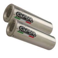 GPR Exhaust System Ducati Monster 696 2008/14 Pair of Homologated slip-on exhaust catalized M3 Titanium Natural