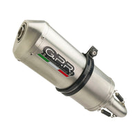 GPR Exhaust System Aprilia Mana 850 - Gt 2007/16 Homologated silencer with mid-full line Satinox