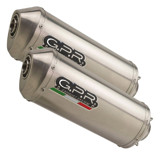 GPR Exhaust System Yamaha Xt 660 Z Teneré 2008/16 Pair Homologated slip-on exhaust catalized Satinox 