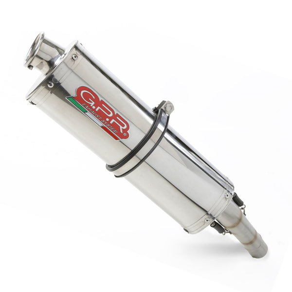 GPR Exhaust System Moto Guzzi Stelvio 1200 4V 2008/10 Homologated slip-on exhaust catalized Trioval