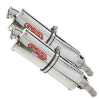 GPR Exhaust System Cagiva Raptor 1000 2000/03 Pair Homologated slip-on exhaust Trioval