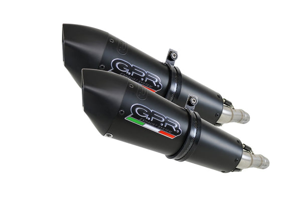 GPR Exhaust System Yamaha Yzf 1000 R1 2004/06 Double homologated silencers with mid-full line Gpe Ann. Black Titaium
