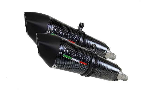 GPR Exhaust System Ducati Monster 696 2008/14 Pair of Homologated slip-on exhaust catalized Gpe Ann. Poppy