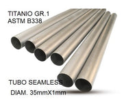 Cafè Racer Tubo titanio seamleSs D. 35mm X 1mm L.1000mm Titanio seamless Gr.1 TUBE AISI Tig L.100cm D.35mm x 1mm Tubo titanio seamless D. 35mm X 1mm L.1000mm